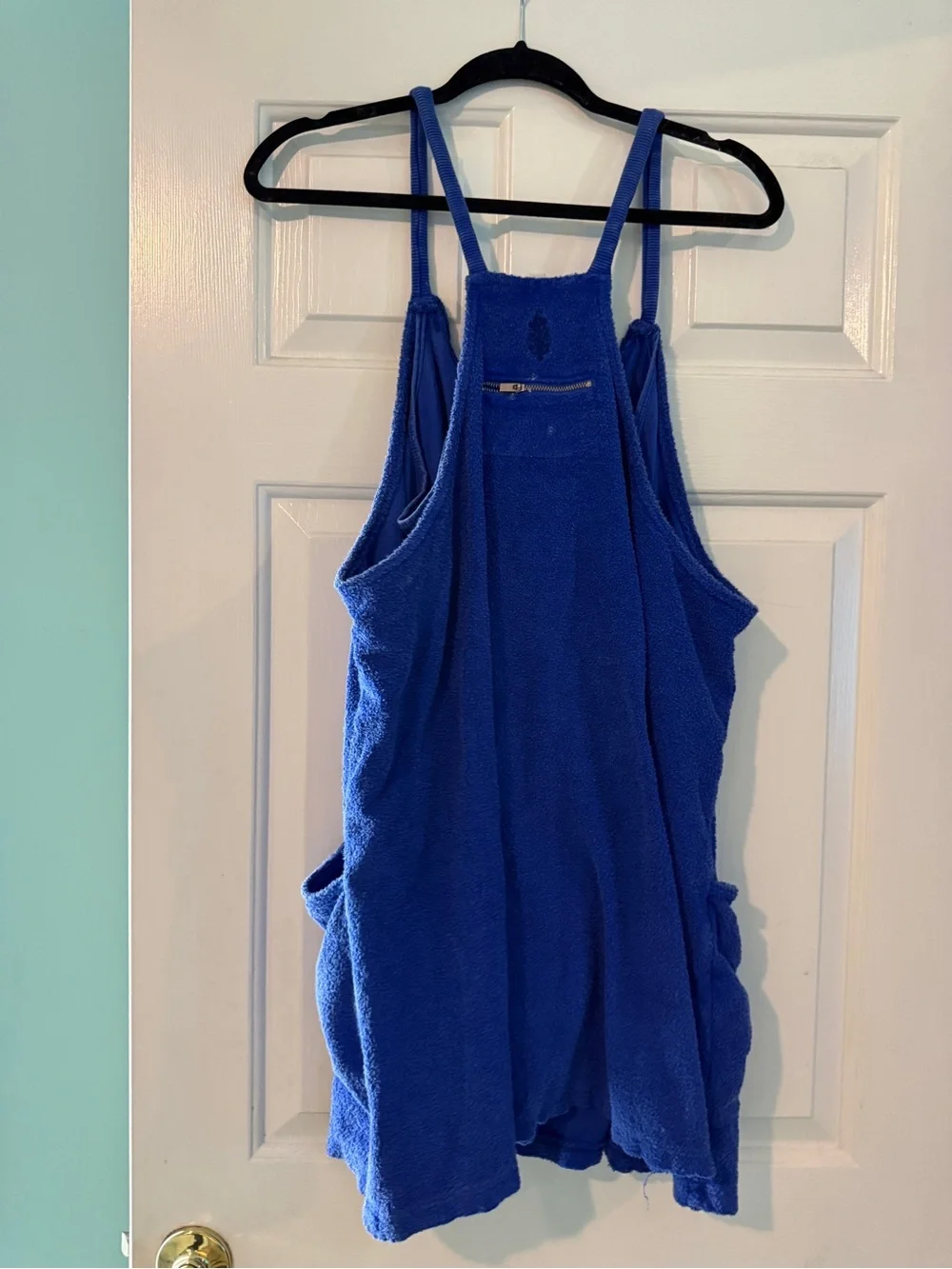 Free People Royal Blue Terry Chemise with Pockets